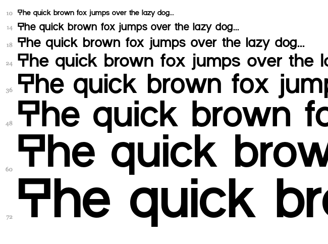 Progress font waterfall